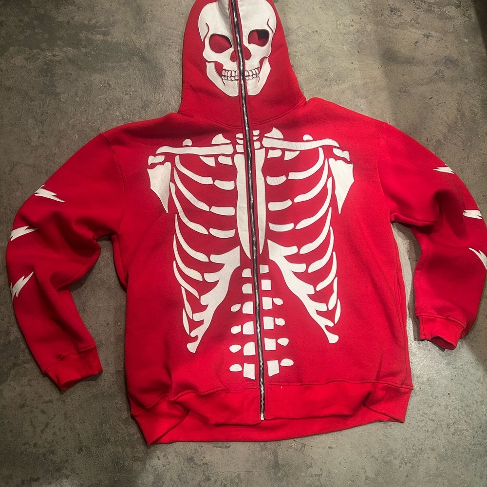SDP Red Skeleton Hoodie